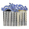 Faship Sapphire Color Blue Crystal Floral Hair Comb Faship