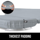 Gorilla Grip Comfort Slip Resistant Large Thick Soft Waterproof Relaxing Spa Bath Pillow, Fits Curved or Straight Back Tubs, Cushion Support Head and Neck in Tub, Bathtub Accessory, 2 Panel, Gray Gorilla Grip