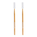 Ortho-Buddy Orthodontic Toothbrush for Braces, Ultra-Soft Nylon Bristle Toothbrush with Birch Wood Handle for Teens & Adults with Braces, Brackets, and Wires - Brown, Pack of 2 Ortho-buddy