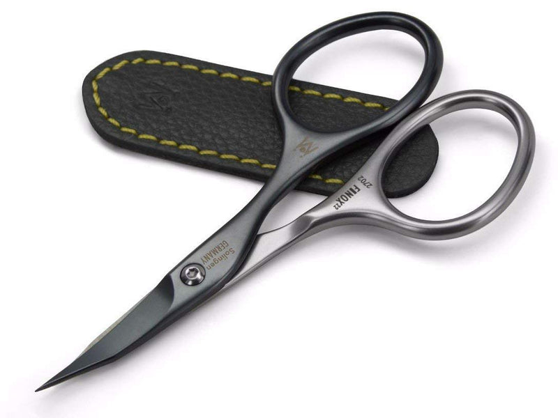 GERMANIKURE Professional Nail Cutter Scissors - Self-Sharpening FINOX22 Titanium Coated Stainless Steel Manicure Tools in Leather Case - Ethically Made in Solingen Germany - 2704 GERmanikure
