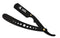 Classic Samurai New Ergonomic Design Stainless Steel Professional Folding Straight Edge Barber Razor Shavette Manual Shaver with 100 Shark Single Blades (Matte Black + 100 Shark Blades) Classic Samurai