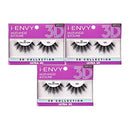 KISS i Envy 3D Collection Eyelashes Multiangle & Volume (KPEI121) 3 PACK I-ENVY