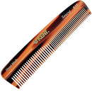 Kent R7T Small Fine/Wide Tooth Comb, Double Tooth Hair Pocket Comb for Hair, Beard and Mustache, Coarse/Fine Hair Grooming Comb for Men, Women and Kids. Saw Cut Hand Polished. Handmade in England KENT