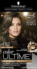 Schwarzkopf Color Ultime Permanent Hair Color Cream, 4.82 Dark Mahogany Brown (Packaging May Vary) Schwarzkopf