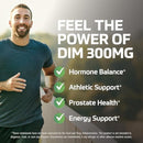 DIM Supplement for Men 300mg | Estrogen Blocker & Aromatase Inhibitor | Extra Strength Men’s Hormone Balance & Fitness Booster with Diindolylmethane Plus CDG & Broccoli Floret | Gluten-Free | 60 Ct Infinity Warehouse