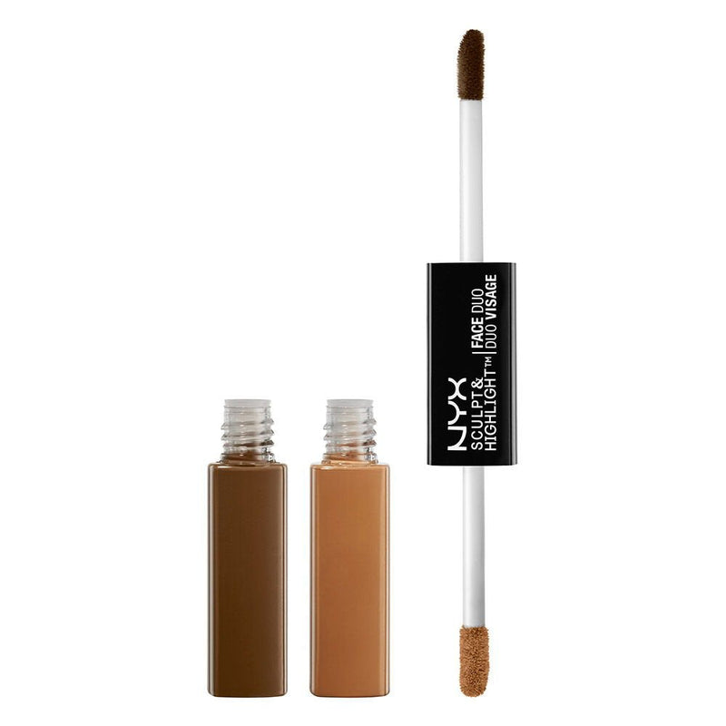 NYX Professional Makeup Sculpt & Highlight Face Duo, Espresso/Honey, 0.34 Ounce NYX PROFESSIONAL MAKEUP