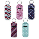 Beautyflier Clip-on Sleeve Chapstick Pouch Keychain Lipstick Holder Elastic Lip Balm Holder Travel Accessories (Style D (5PCS)) Beautyflier