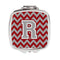 Caroline's Treasures CJ1043-RSCM Letter R Chevron Crimson and Grey Compact Mirror, Multicolor Caroline's Treasures