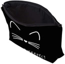 Cosmetic Bag for Women,Loomiloo Adorable Roomy Makeup Bags Travel Waterproof Toiletry Bag Accessories Organizer Cute Gifts (black cat 51294) LOOMILOO Store