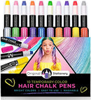 Original Stationery Hair Chalks Set for Girls, 10 Piece Temporary Hair Chalk Colors Original Stationery