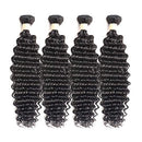 Brazilian Virgin Hair Deep Wave 14 16 18 20 4 Bundles 100% Unprocessed Human Hair Bundles Curly Hair Extensions Double Strong Weft MDL