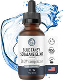 Blue Tansy Squalane Face Elixir with Jasmine Oil, Carrot Oil, and Chamomile - Balance, Tone, and Fight Acne - Facial Serum by Foxbrim Naturals 1 oz Foxbrim Naturals