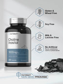 Horbaach Choline Inositol 1000mg Supplement | 200 Capsules | Non-GMO, Gluten Free Infinity Warehouse