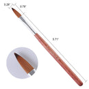 WOKOTO 6Pcs Red Wood Hand Nail Art Brush Set Carving Brush For Acrylic Nail Art Application Builder Crystal Brushes For Nails WOKOTO