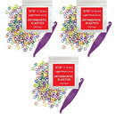 5/16 Inch Orthodontic Elastic Rubber Bands, 300 Pack, Neon, Light 2.5 Ounce Small Rubberbands Dreadlocks Hair Braids Fix Tooth Gap, Free Elastic Placer for Braces Prairie Horse Supply