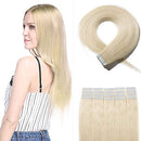 40 PCS Tape In Hair Extensions Real Human Hair Invisible Seamless Skin Weft Double Side Tape Remy Human Hair Hightlight Balayage Natural Long Straight For Women (16'',100g/40pcs,