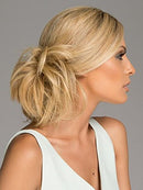 Natural Tone Hair Wrap HT4 Darkest Brown - Christie Brinkley 6" Overall Length Heat Friendly Textured Hairpiece Fun Bun Chignon Hair2wear