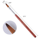 WOKOTO 6Pcs Red Wood Hand Nail Art Brush Set Carving Brush For Acrylic Nail Art Application Builder Crystal Brushes For Nails WOKOTO