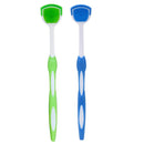 2 Pack Tongue Scraper, Tongue Cleaner Brush for Adults Tongue Scrubber for Better Breath (Green&Blue) Ceonam