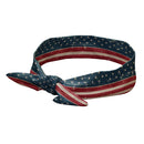 Shimmer Anna Shine Red White and Blue Patriotic American Flag Tie Headband USA (USA Flag Vintage) Shimmer Anna Shine Store