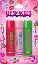 Lip Smacker Lip Balm Trio Original and Best Strawberry Watermelon, Total Net Weight 0.42 Ounce Lip Smacker