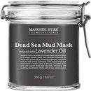 MAJESTIC PURE Dead Sea Mud Mask with Lavender Oil - Natural Face and Skin Care - Helps Reducing Pores and Appearances of Acne and Blackheads - Soothing, Therapeutic, and Nourishing - 8.8 oz MAJESTIC PURE