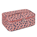 Travel Makeup Bag Large Cosmetic Bag Makeup Case Organizer for Women and Girls (Leopard) Narwey