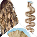 24 Inch Tape in Human Hair Extensions Body Wave 20pcs 50g/pack Highlight