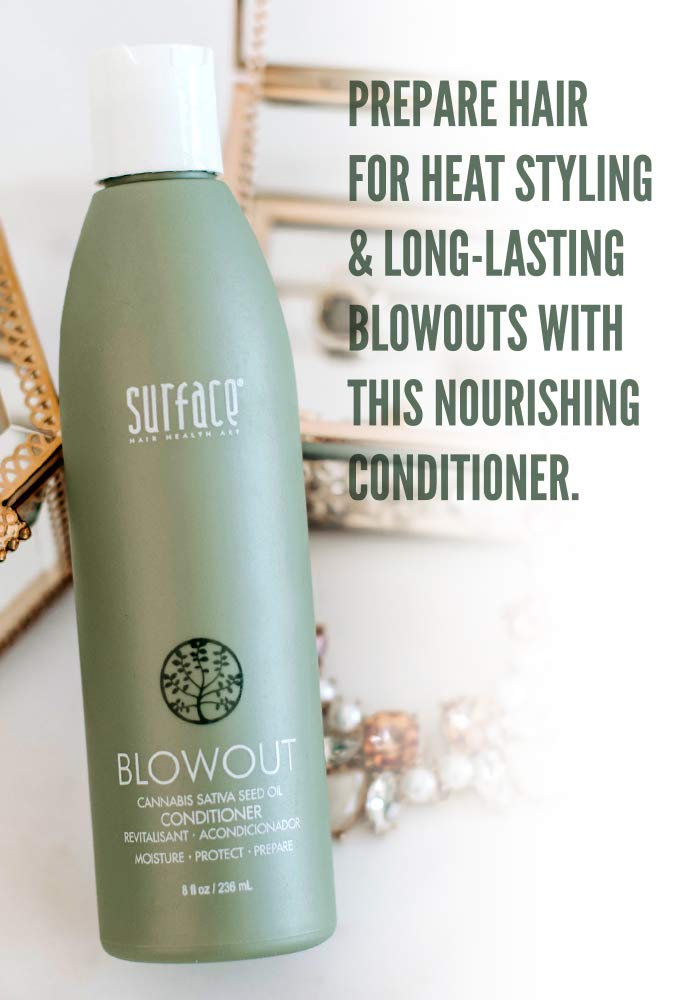 Surface Hair Blowout Shampoo/Conditioner Bundle for Women and Men - Organic Conditioner with Babassu Oil - Premium Volumizing Hair Products Surface Hair
