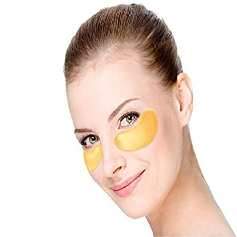 Jakuva 30 Pairs Collagen 24k Gold Eye Masks Under Eye Patches for Puffy Eyes,Reducing Dark Circles & Hydrating & Anti Aging,Beautiful Crystal Gel Eye Masks for Moisturizing (30 Pairs Gold) Jakuva
