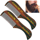Giorgio G57 Extra Small 2.75 Inch Men's Fine Toothed Beard and Mustache Comb for Facial Hair Grooming and Styling. Wallet Pocket Comb Handmade of Quality Durable Cellulose, Saw-Cut and Hand Polished GIORGIO