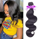 Brazilian Body Wave Bundles 8A Unprocessed Brazilian Virgin Human Hair Weave Weft Bundles Natural Black Color 100g/bundle （16 inch ） SnowHair