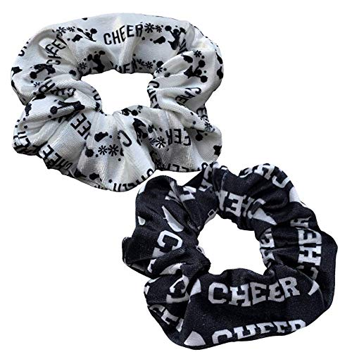 Cheer Scrunchie Set, Girls 2pc Cheer Hair Accessories- Cheerleading Elastics for Cheerleaders & Cheer Teams Infinity Collection