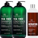Botanic Hearth Tea Tree Shampoo & Conditioner Set (16 oz each) and Keratin Hair Serum (8 oz) Bundle Botanic Hearth