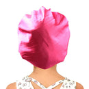 Sent Hair Kids Satin Bonnet Sleep Cap for Natural Hair Double Layers Hair Bonnet Wide Elastic Band Night Sleep Hat for Baby Toddler Child Teens (Rose Red) sent hair
