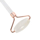 White Face Roller – Skin Care Tool Made of Clear Quartz – Facial Skin Care Products for Improved Circulation – Face Massager Compatible with All Skin Types – For a Fresh and Firm Looking Skin C CRYSTAL LEMON