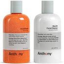 Anthony Glycolic Facial Cleanser, Normal to Oily Skin 8 Fl Oz, and Anthony Facial Scrub, 8 Fl Oz Anthony