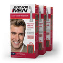 Just For Men Easy Comb-In Color (Formerly Autostop) Mens Hair Dye, Easy No Mix Application - Light Brown, A-25, 3 Pack Just for Men