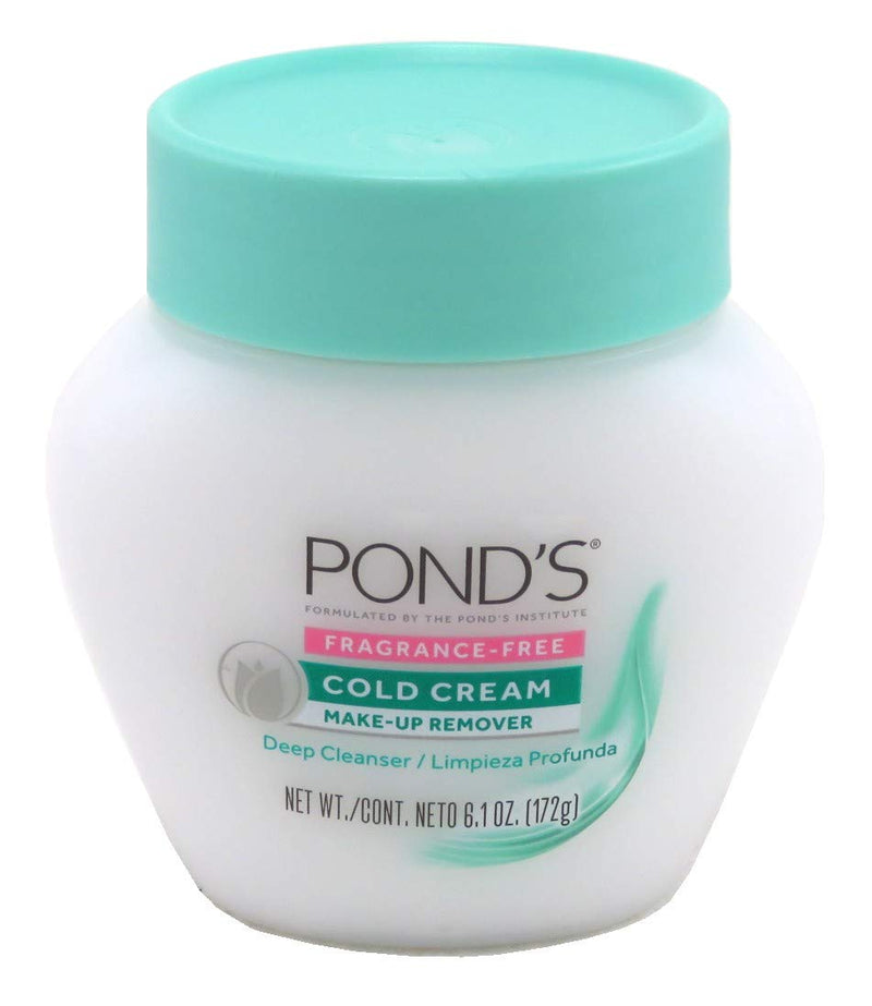 Ponds Cold Cream Make-Up Remover Fragrance-Free 6.1 Ounce (2 Pack) Pond's