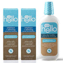 Hello Oral Care Antiplaque + whitening fluoride free toothpaste, 4.7 ounces (2 count) + naturally healthy antigingivitis mouthwash, 16 ounces hello