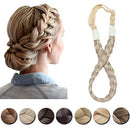 Braid Headband For Women Chunky Braided Hair Band Plaited Headband Plaited Braids Braided Headband Elastic Stretch (Small, Sandy Blonde Mix Bleach Blonde) S-noilite