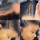 Transparent Lace Straight 13x4 Lace Front Wigs Human Hair Invisible Brazilian Remy Hair Wigs Bleached Knots Pre Plucked With Baby Hairs (20inches) RULINDA