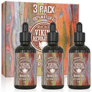 Beard Oil Conditioner All Natural Bay Rum Scent Argan & Jojoba Oils - Promotes Beard Growth - Softens & Strengthens Beards and Mustaches for Men (Bay Rum, 3 Pack) Viking Revolution