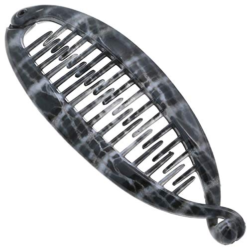 Camila Paris CP3102 4.5 inch French Banana Clip Hair Comb Classic Girls Updo Flexible Ponytail Holder Interlocking Banana Combs, Fashion Durable Styling Hair Accessories for Women, Made in France Camila