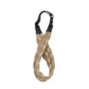 Braided Headband Plaited Hair Band Chunky Braided Headband Elastic Stretch Braid Hairband Wide Plaited Braids Synthetic Hairpiece Girls And Women (Large-five strands braided, natural blonde) S-noilite