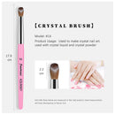 Yasterd Acrylic Nail Brush 100% Pure Kolinsky Acrylic Brushes for Nails Size 14 Oval Round Shaped Nail Brush for Acrylic Powder Application Pink Wooden Handle Professional Nail Art Manicure Tool Yasterd