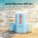 Cotton Airy Sun Stick SPF 50 Broad Spectrum Korean Matte Sunscreen Stick for Face - Travel Size Sebum Control Sunblock -Vegan, Lightweight, Non-Sticky 0.67 oz Infinity Warehouse