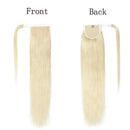 18 Inches Wrap Around Human Hair Ponytail Extensions 100% Remy Human Hair Pony Tails Long Straight Silky With Comb Clip in One Piece Pony Tail Extensions For Women