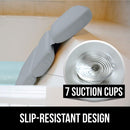 Gorilla Grip Comfort Slip Resistant Large Thick Soft Waterproof Relaxing Spa Bath Pillow, Fits Curved or Straight Back Tubs, Cushion Support Head and Neck in Tub, Bathtub Accessory, 3 Panel, Gray Gorilla Grip