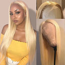ISEE Hair 613 Blonde Straight Lace Front Wigs 13x4 Brazilian Human Hair Wigs for Women 613 Blonde Lace Frontal Wigs Pre Plucked With Baby Hair 150% Density (24 Inch, 613 Blonde Color) ISEE Store